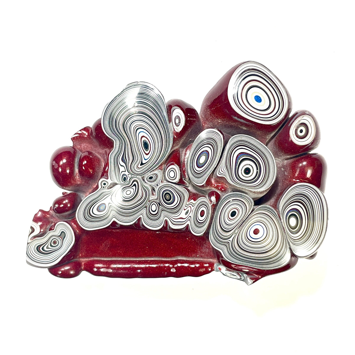 DVH Big Bubbly Burgundy Fordite Specimen Polished Face Michigan Chv Frd Jp (6866)