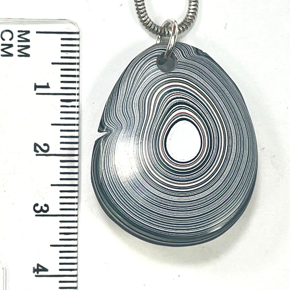 DVH Goldilocks Jp Genuine Fordite Pendant Michigan 33x26x11mm (6869)