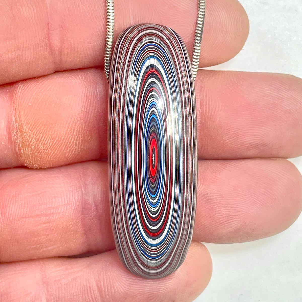 DVH Joose Orange Jp Fordite Bead Pendant Michigan 53x18x13mm (6894)