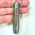 DVH Mojito Green Jp Fordite Bead Pendant Michigan 66x16x14mm (6895)