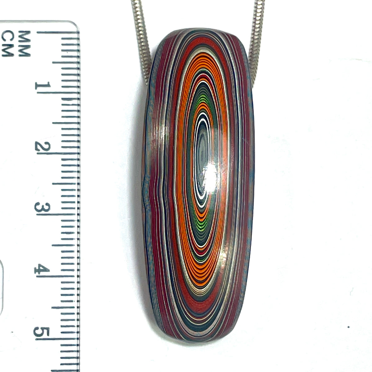 DVH Genuine Jp Fordite Bead Pendant Michigan 51x18x13mm (6896)