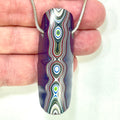 DVH Genuine Purple Reign Jp Fordite Bead Pendant Michigan 57x20x15mm (6898)