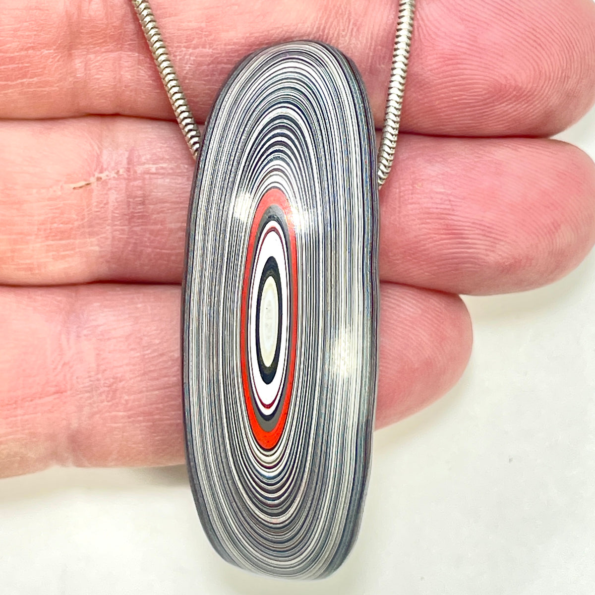 DVH Goldilocks Jp Fordite Bead Pendant Michigan 55x19x15mm (6901)