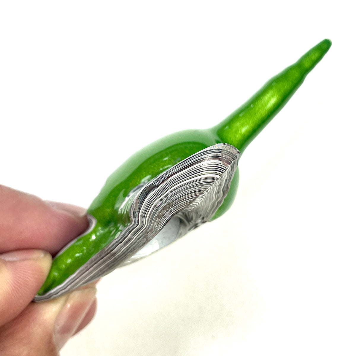 DVH Green Jp Fordite Bird Head Specimen Michigan 102x60x25mm (6905)