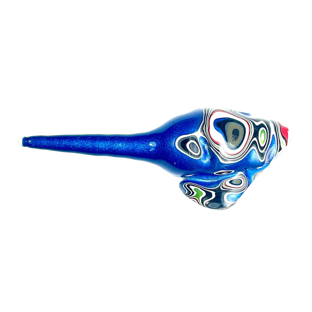 DVH Genuine Blue Fordite Bird Head Specimen Michigan 79x33x22mm (6906)