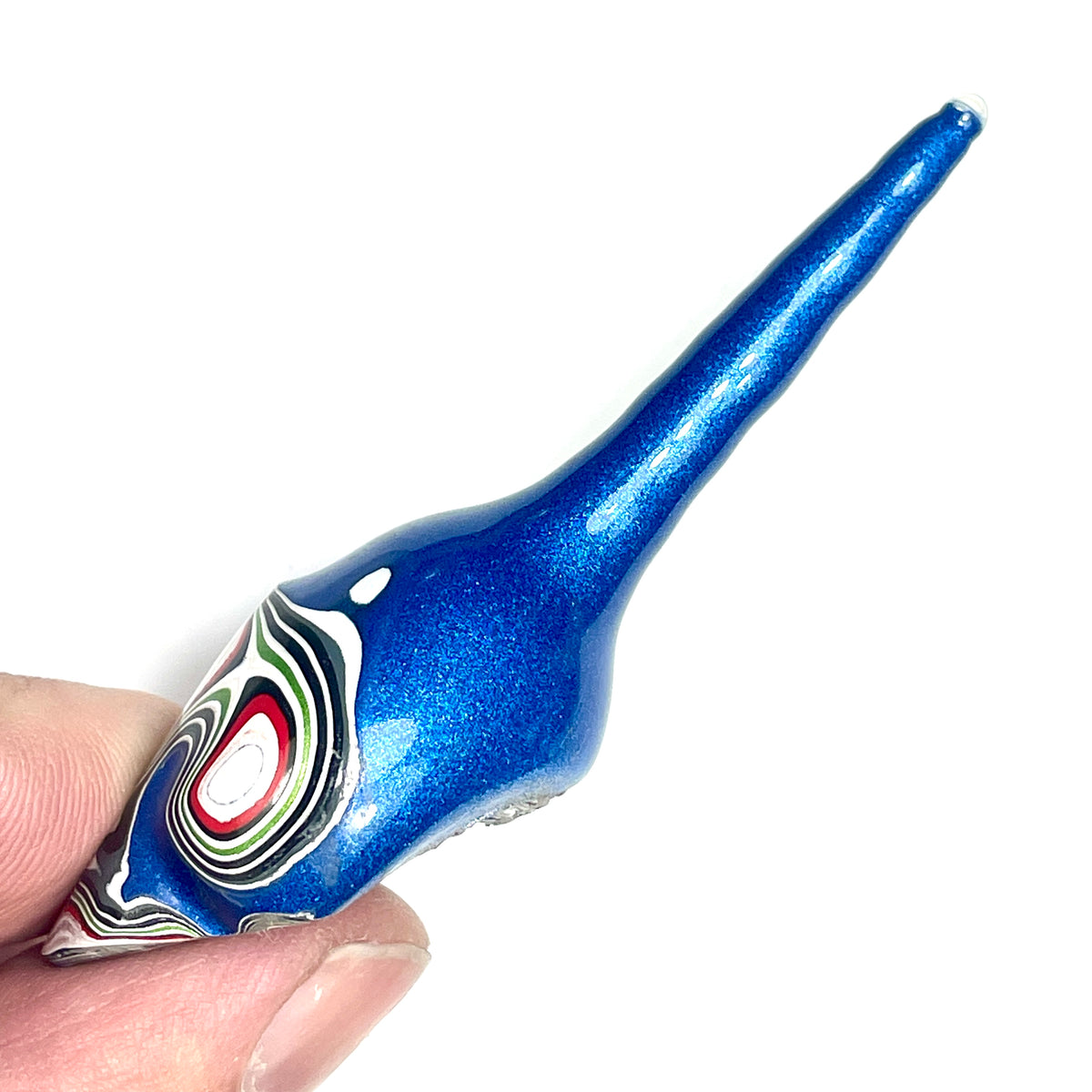 DVH Genuine Blue Fordite Bird Head Specimen Michigan 79x33x22mm (6906)
