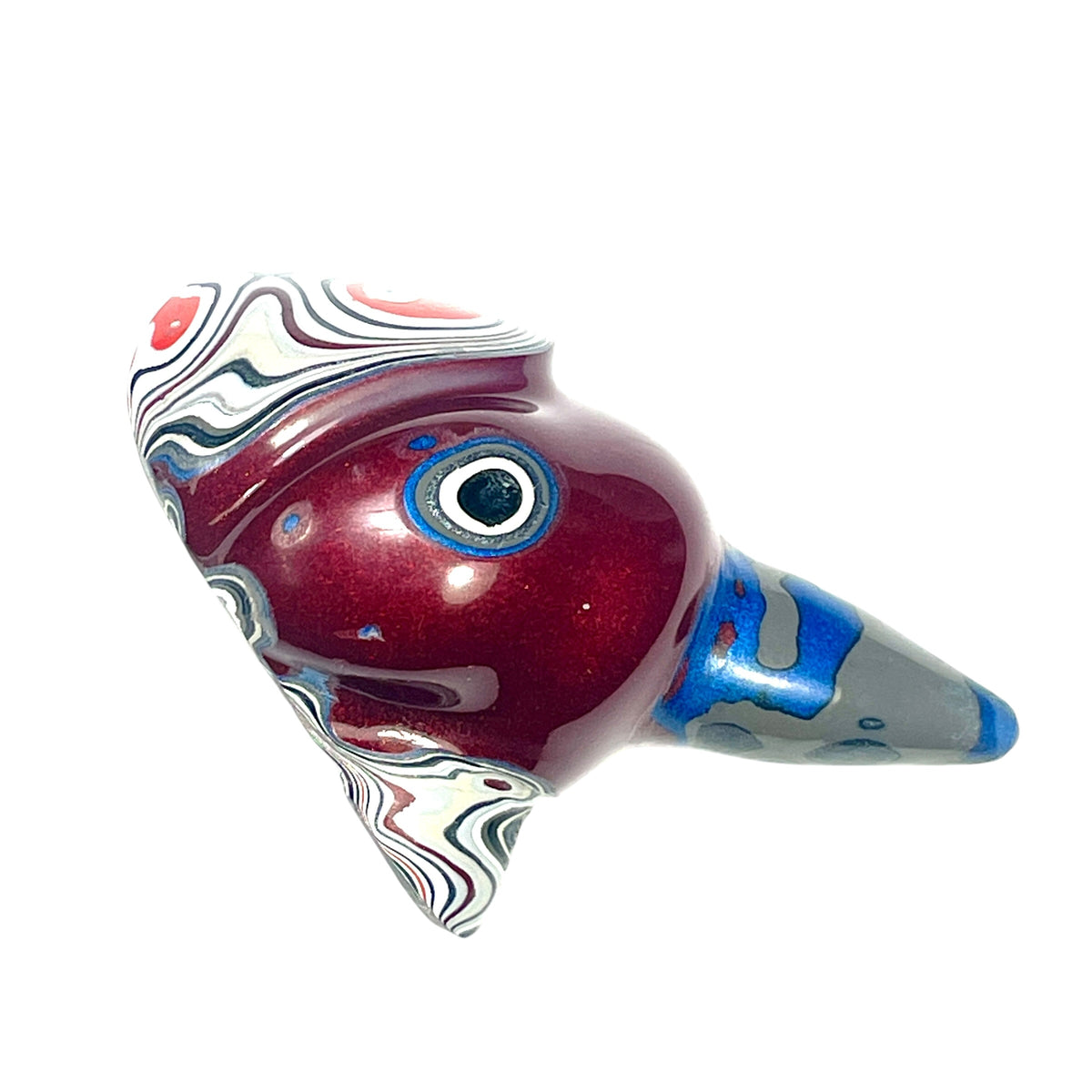 DVH Redheaded Fordite Bird Head Specimen Michigan 52x32x26mm (6907)