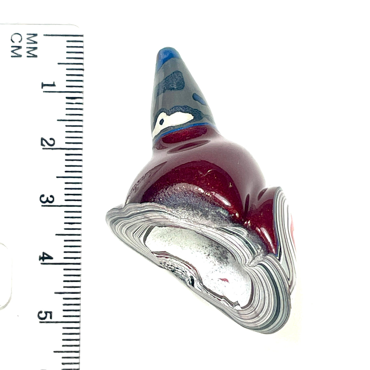 DVH Redheaded Fordite Bird Head Specimen Michigan 52x32x26mm (6907)