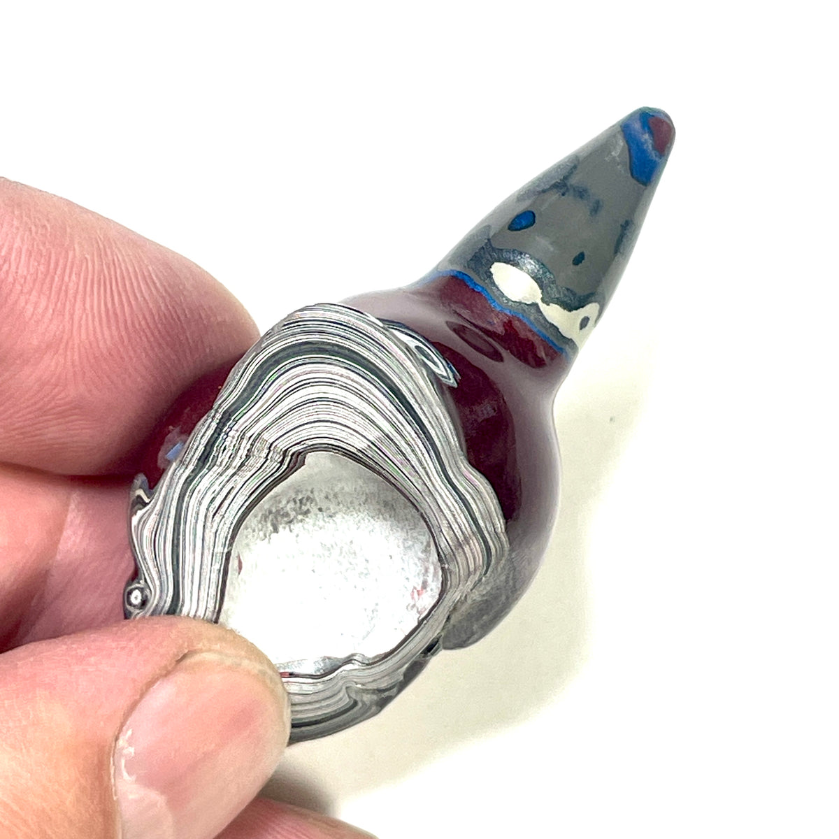 DVH Redheaded Fordite Bird Head Specimen Michigan 52x32x26mm (6907)