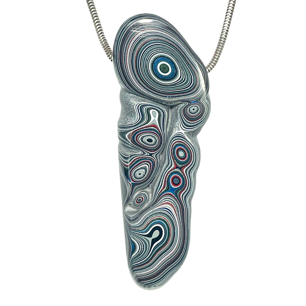 DVH Chv Frd Jp Phallic Fordite Bead Pendant Michigan 60x21x9mm (6931)