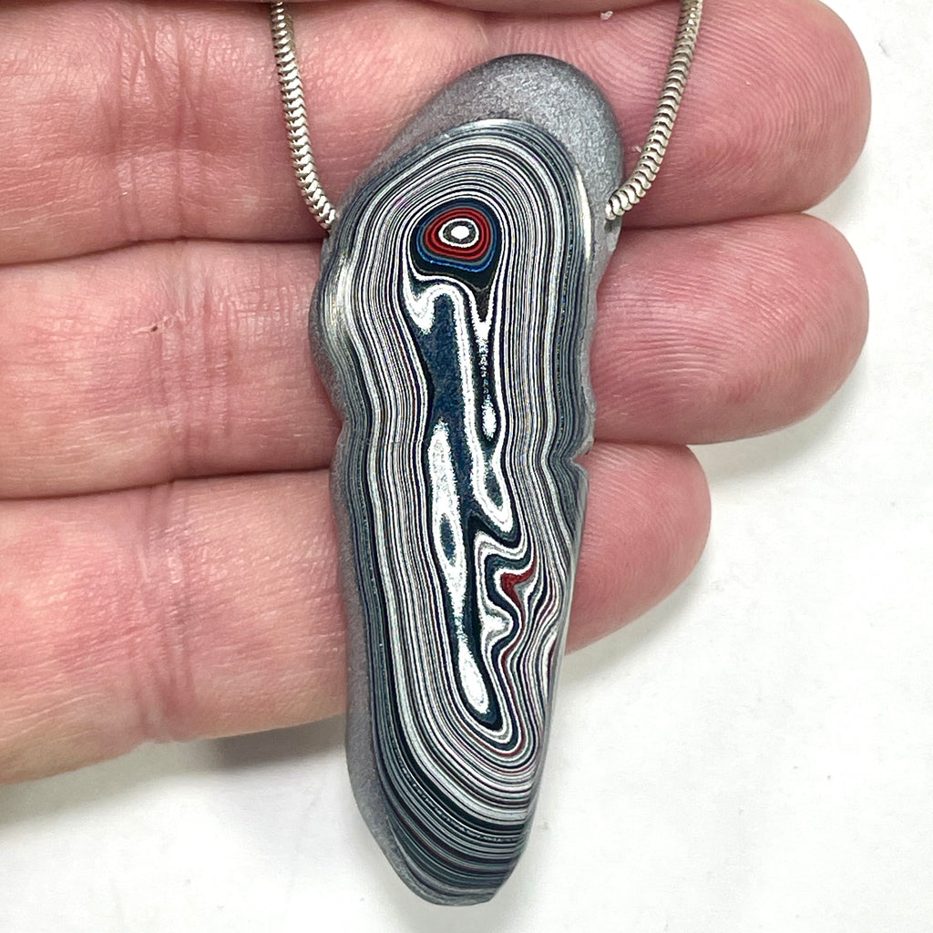 DVH Chv Frd Jp Phallic Fordite Bead Pendant Michigan 60x21x9mm (6931)