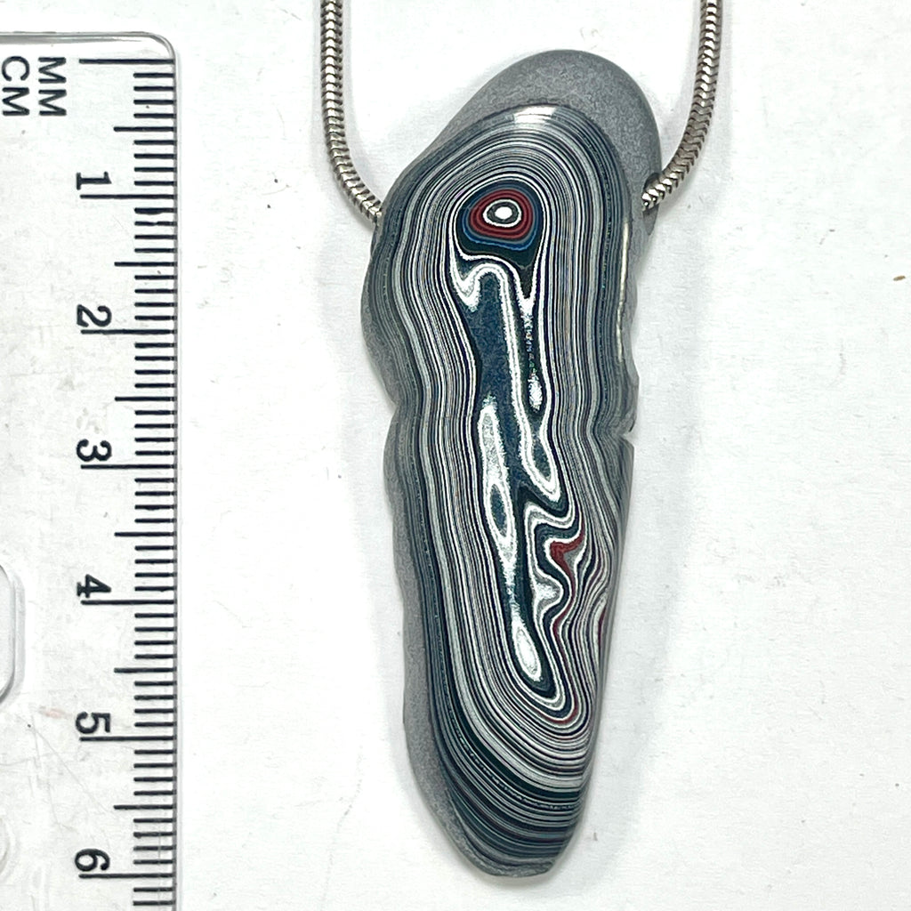 DVH Chv Frd Jp Phallic Fordite Bead Pendant Michigan 60x21x9mm (6931)