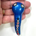 DVH Chv Frd Jp Fordite Blue Elephant Head Bead Pendant Michigan 83x31x16mm (6932)