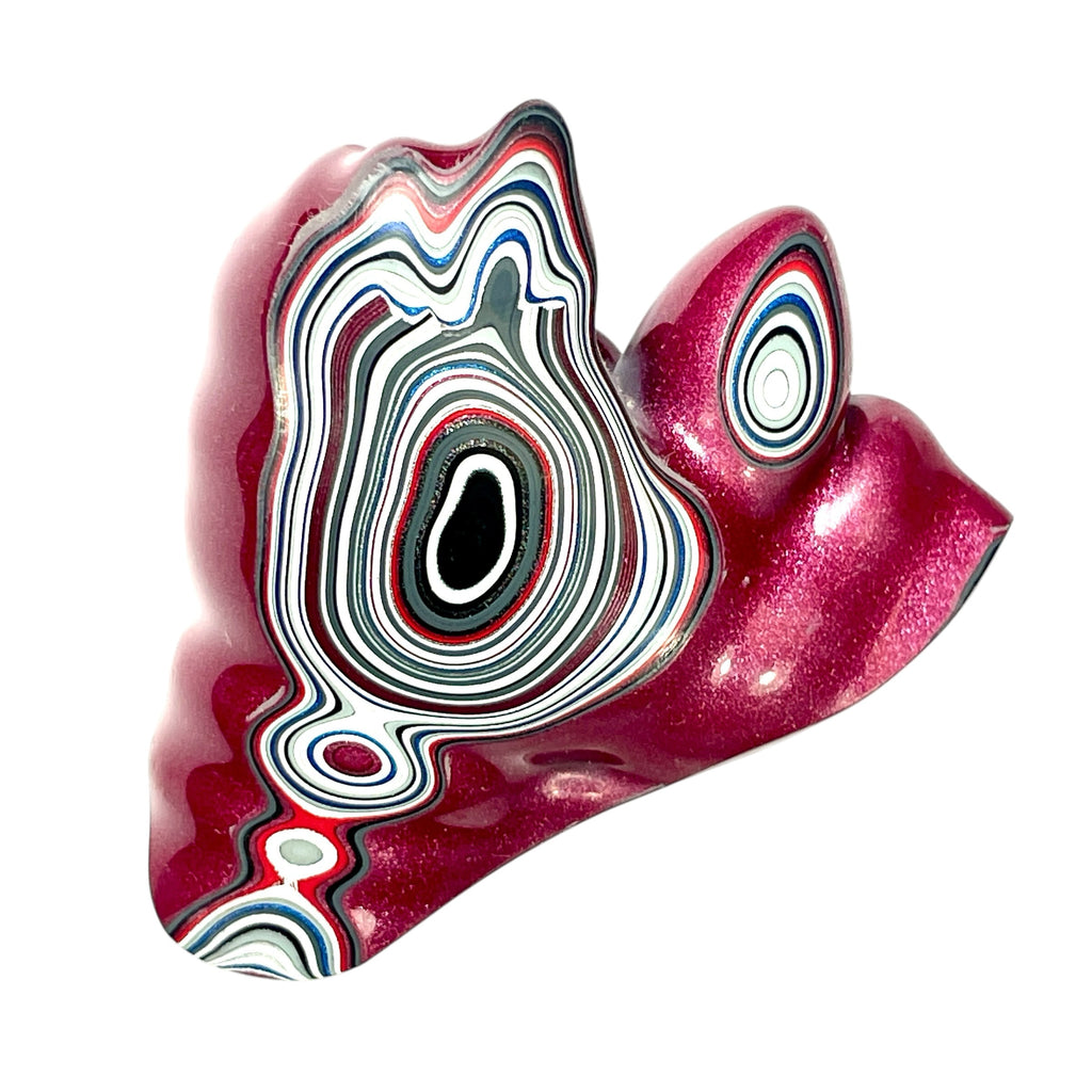DVH Tuscadero Pink Jp Fordite Rhino Polished Face Specimen (7010)