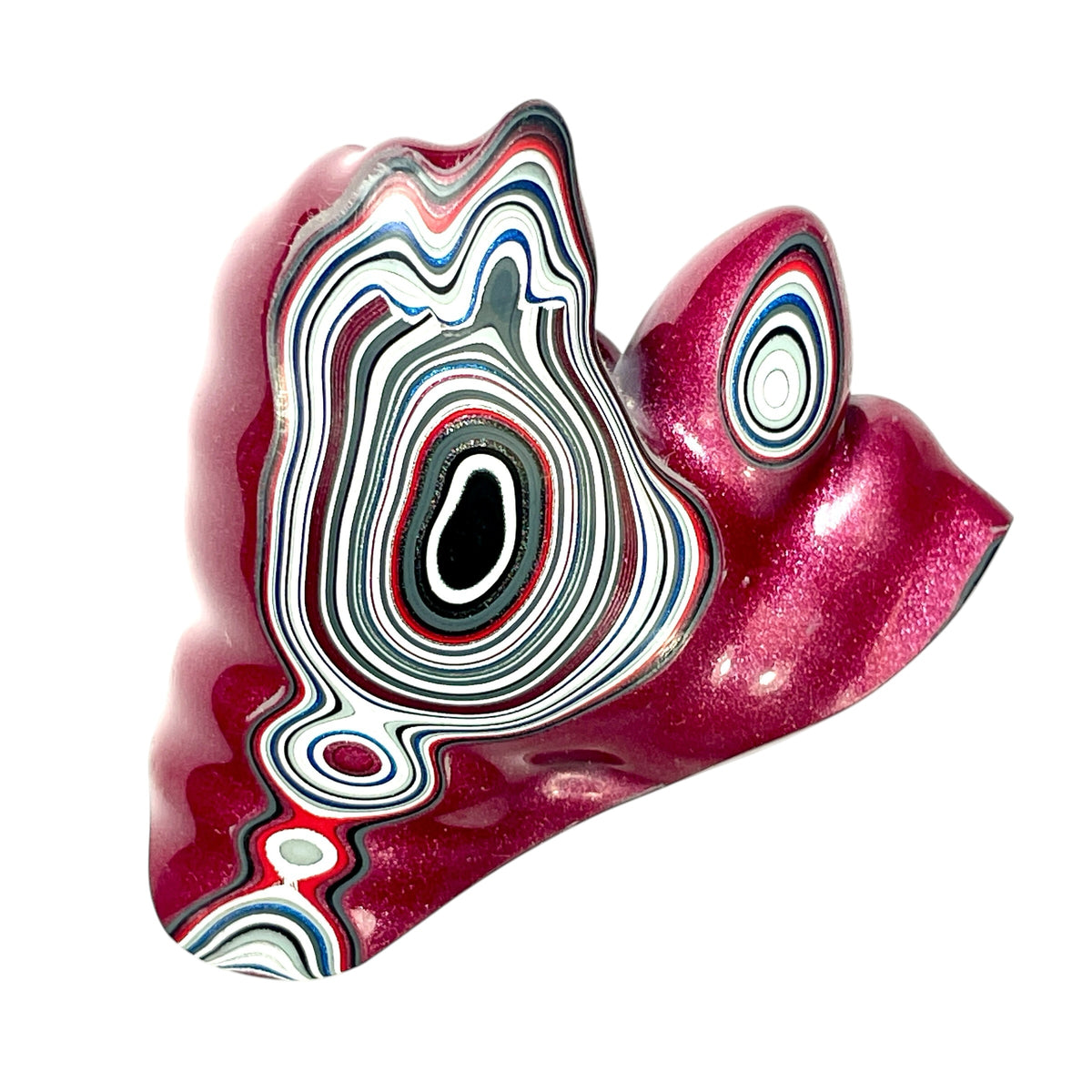 DVH Tuscadero Pink Jp Fordite Rhino Polished Face Specimen (7010)