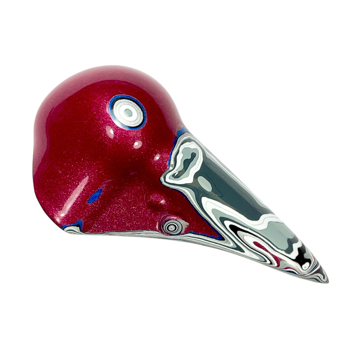 DVH Tuscadero Pink Jp Fordite Flamingo Head Polished Face Specimen (7011)