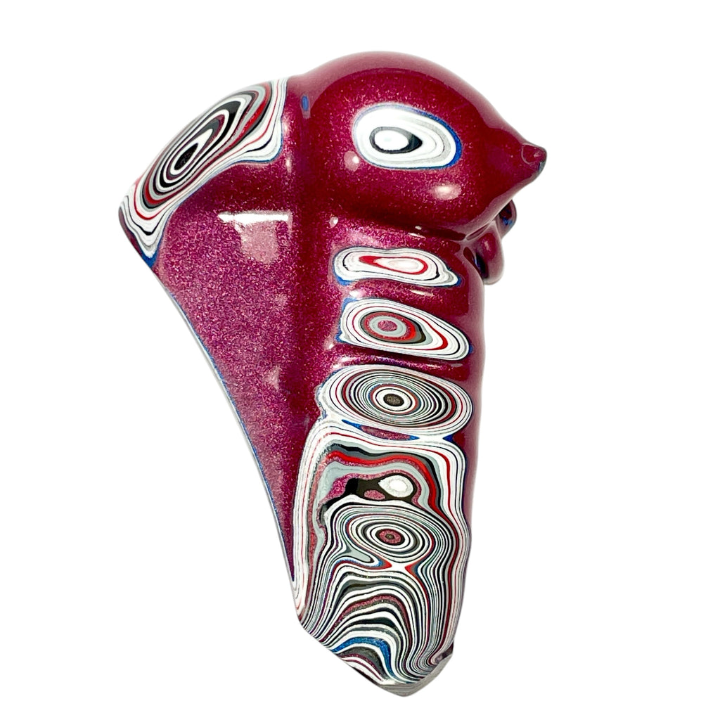 DVH Tuscadero Pink Jp Fordite Rabbit Polished Face Specimen (7012)