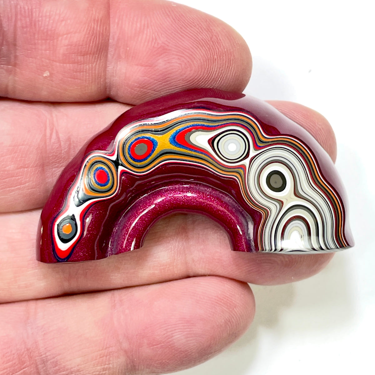 DVH Tuscadero Pink Jp Fordite Polished Face Specimen Michigan (7015)