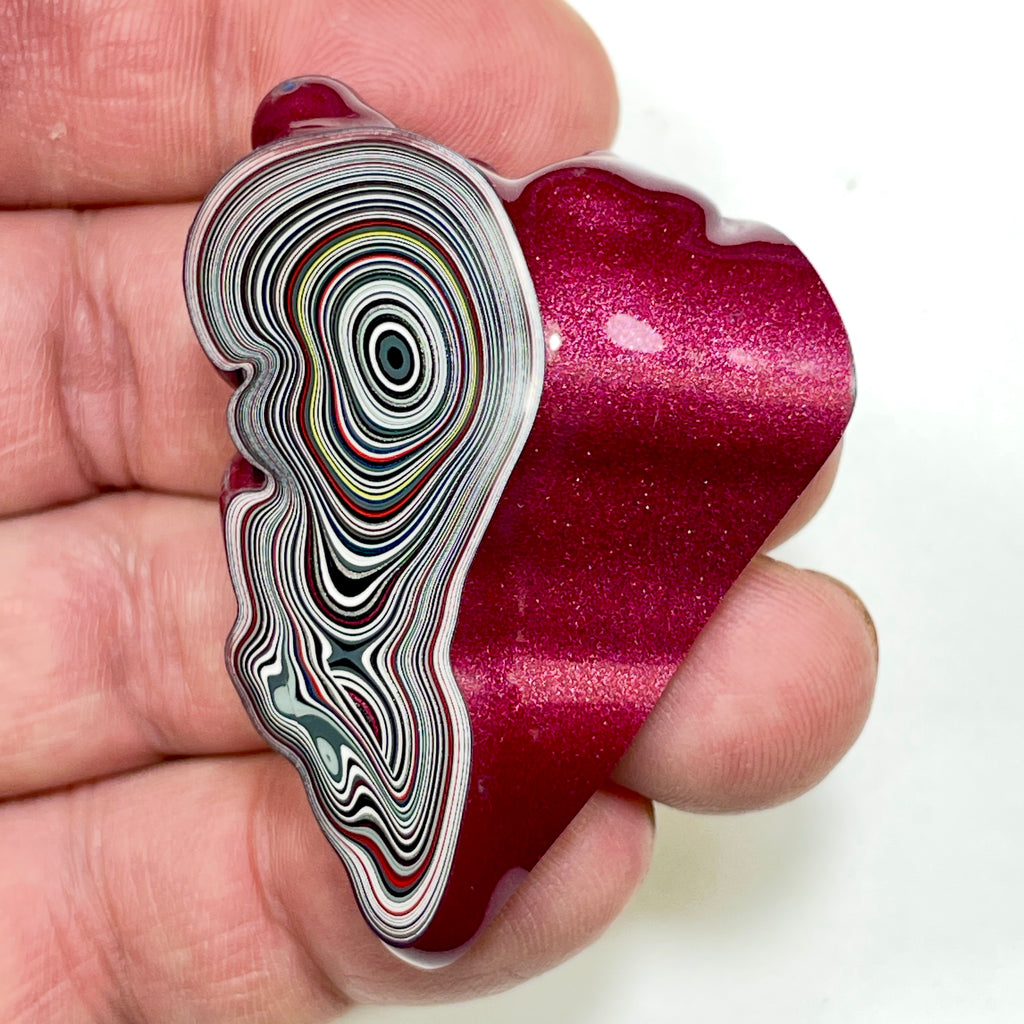 DVH Tuscadero Pink Jp Fordite Polished Face Specimen Michigan (7016)