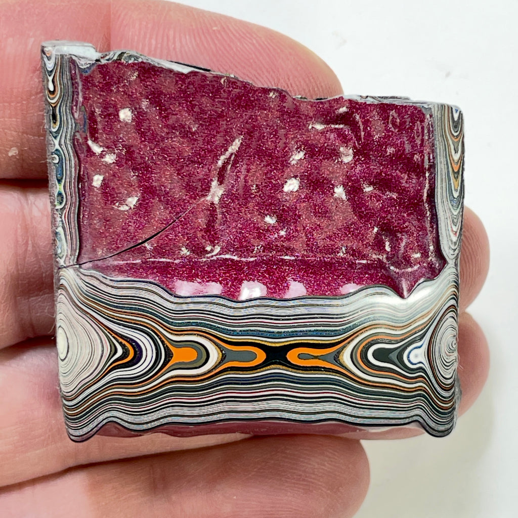 DVH Tuscadero Pink Jp Fordite Polished Face Specimen Michigan (7017)