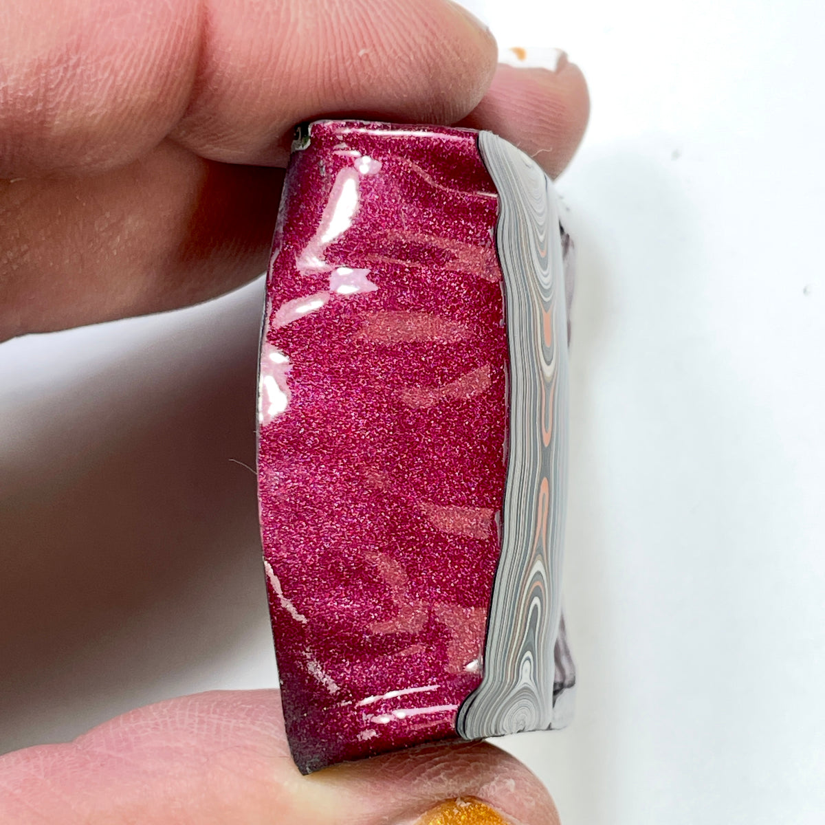 DVH Tuscadero Pink Jp Fordite Polished Face Specimen Michigan (7017)