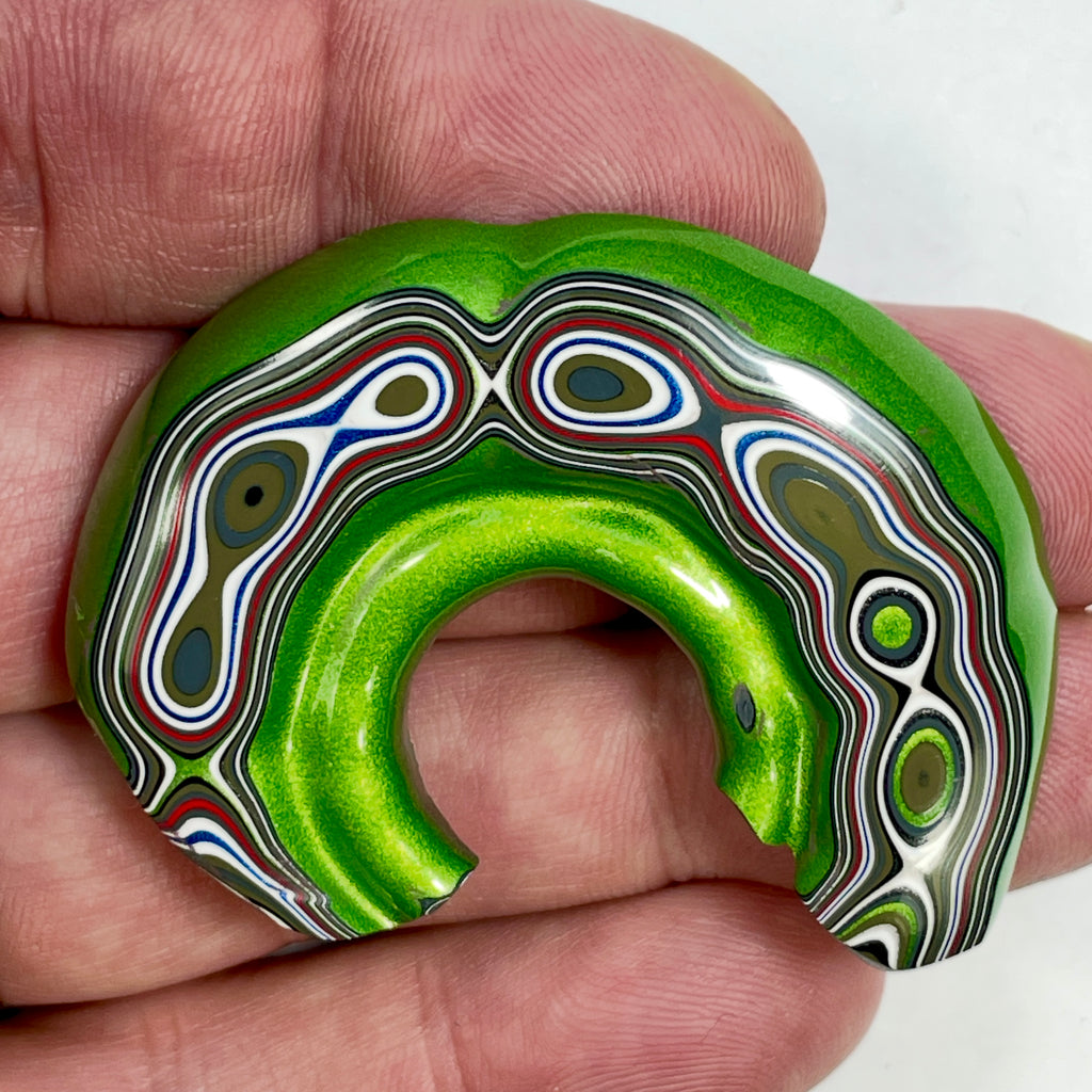 DVH Mojito Green Jp Fordite Polished Face Specimen Michigan (7019)
