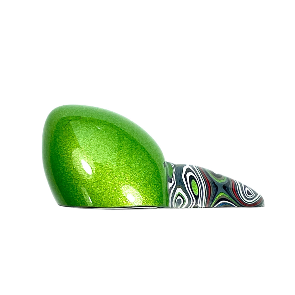 DVH Mojito Green Jp Fordite Snail Polished Face Specimen Michigan (7025)