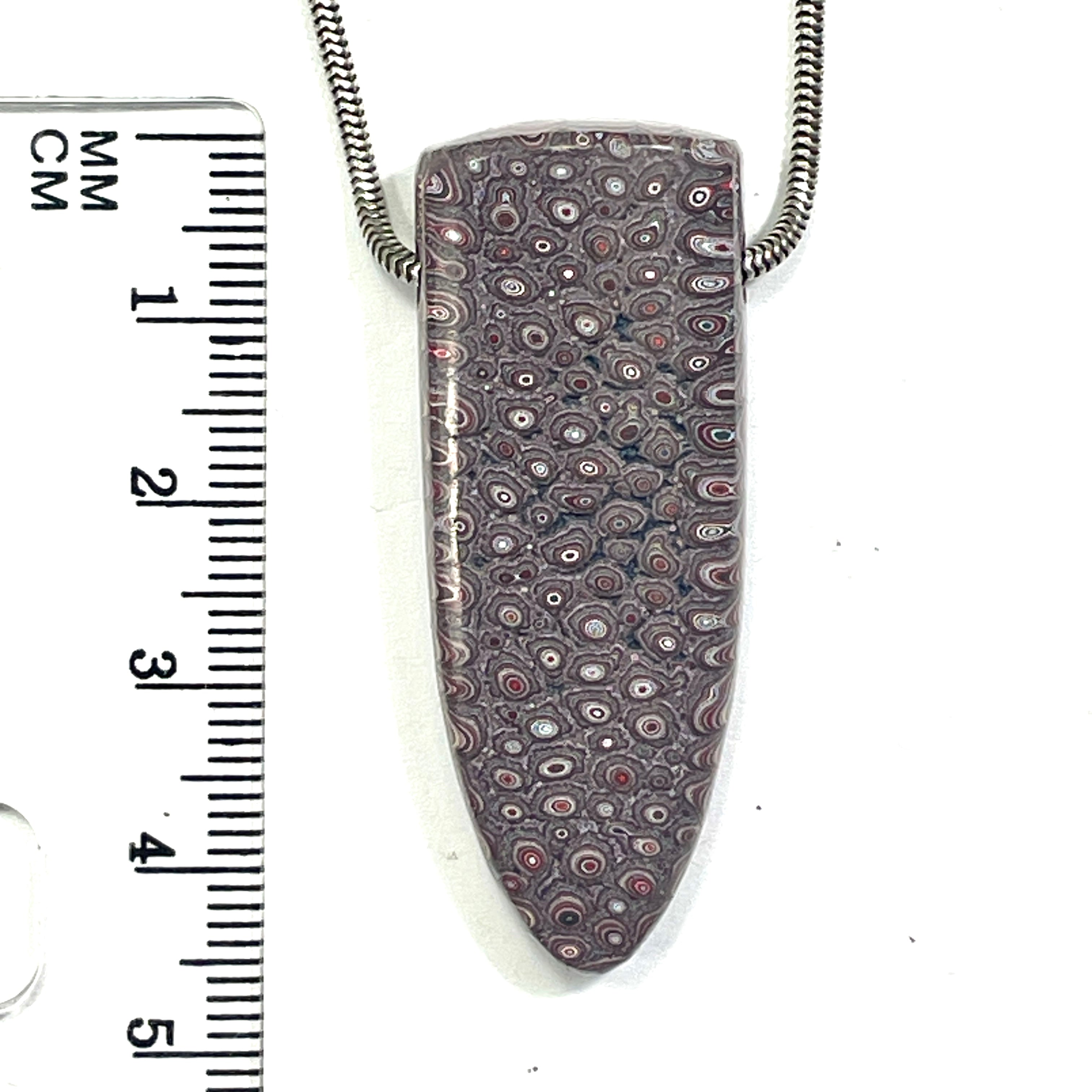 DVH Corvette Dragonscale Fordite Bead Pendant Bowling Green Ass 46x18x10mm (6782)