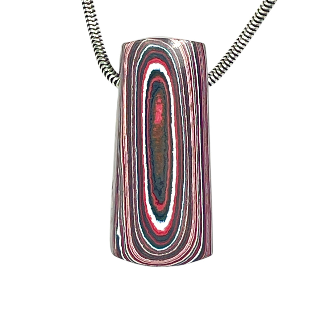 DVH Corvette Dragonscale Fordite Bead Pendant Bowling Green Ass 31x14x10mm (6783)