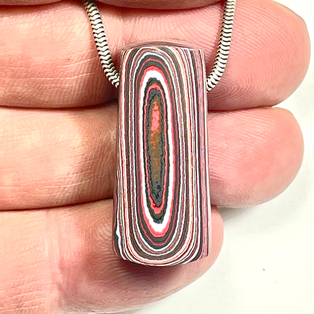 DVH Corvette Dragonscale Fordite Bead Pendant Bowling Green Ass 31x14x10mm (6783)