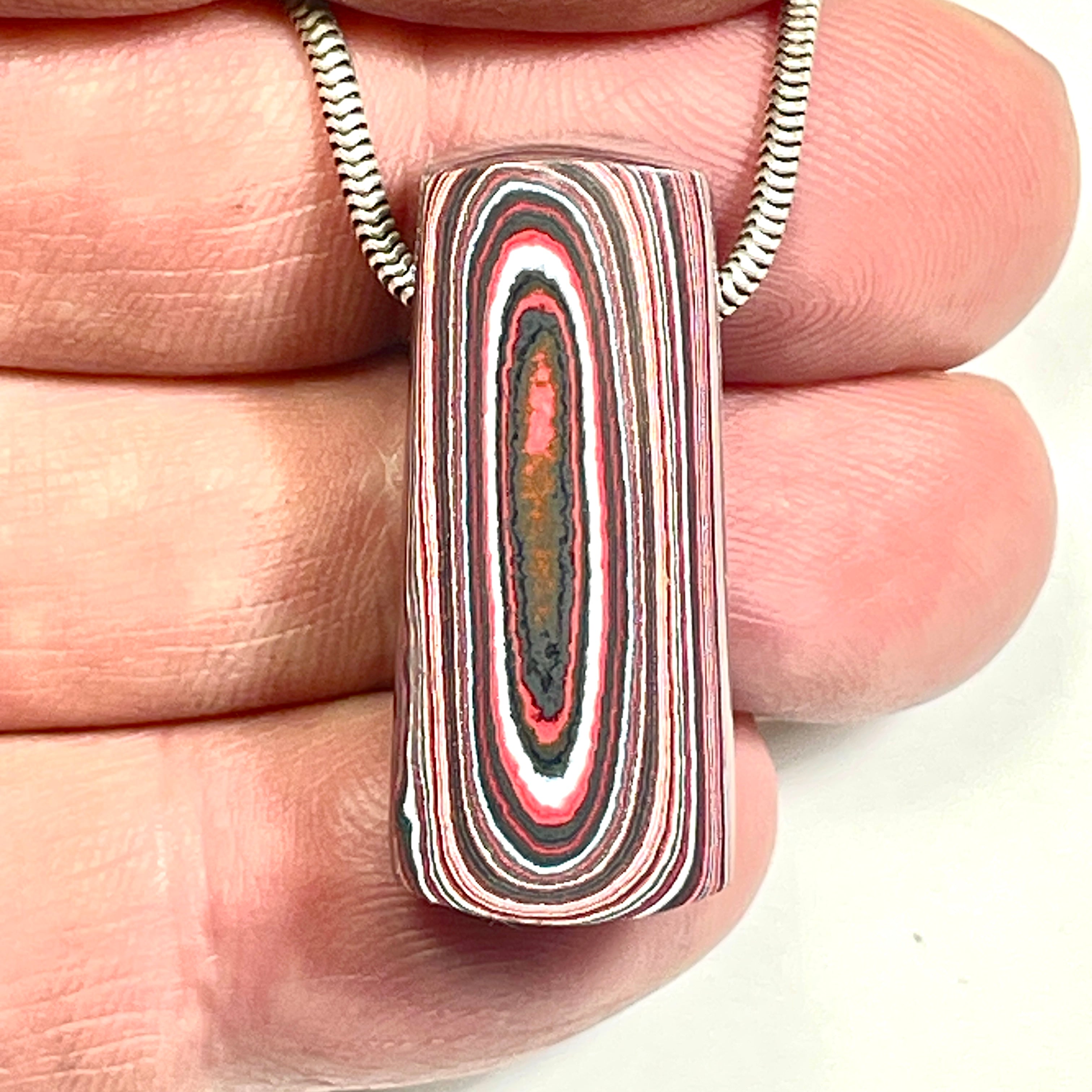 DVH Corvette Dragonscale Fordite Bead Pendant Bowling Green Ass 31x14x10mm (6783)