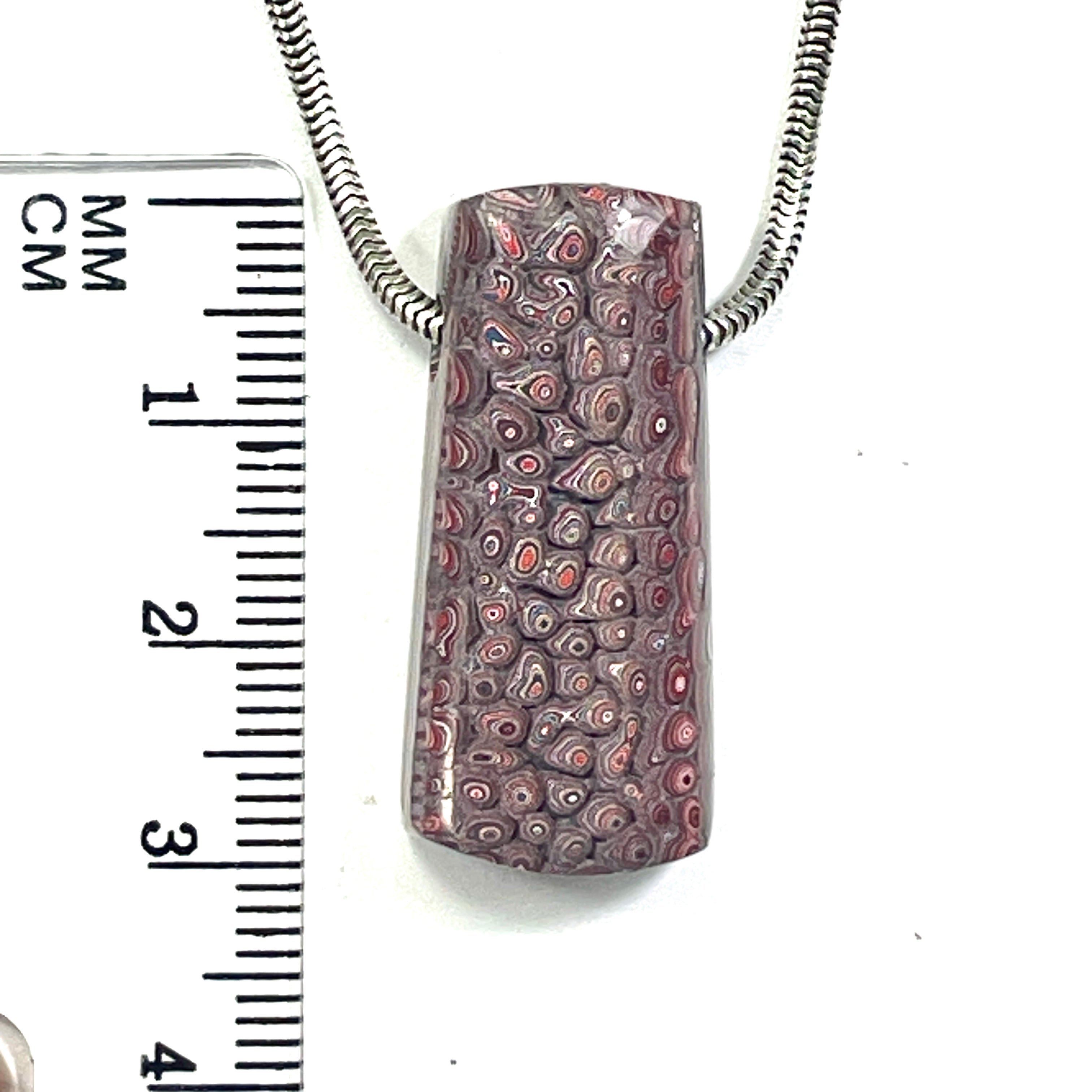 DVH Corvette Dragonscale Fordite Bead Pendant Bowling Green Ass 31x14x10mm (6783)