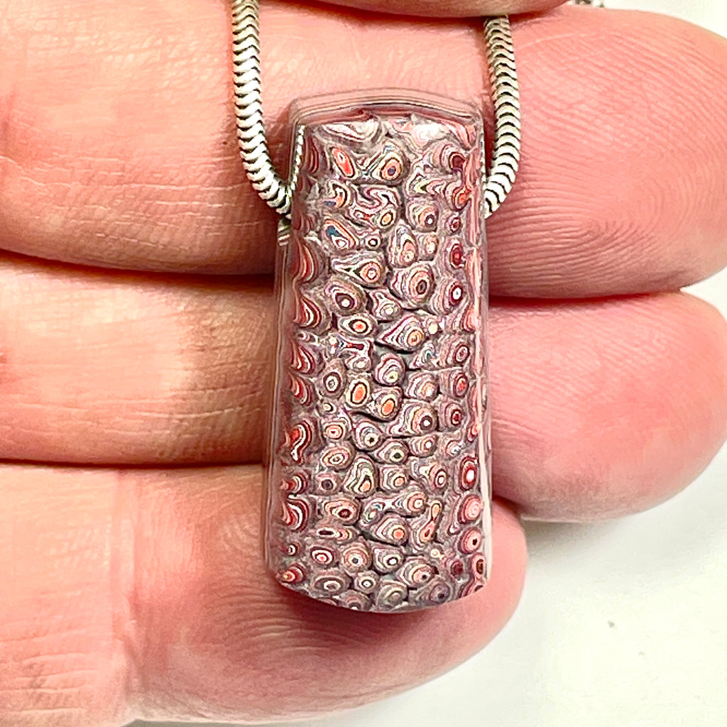 DVH Corvette Dragonscale Fordite Bead Pendant Bowling Green Ass 31x14x10mm (6783)