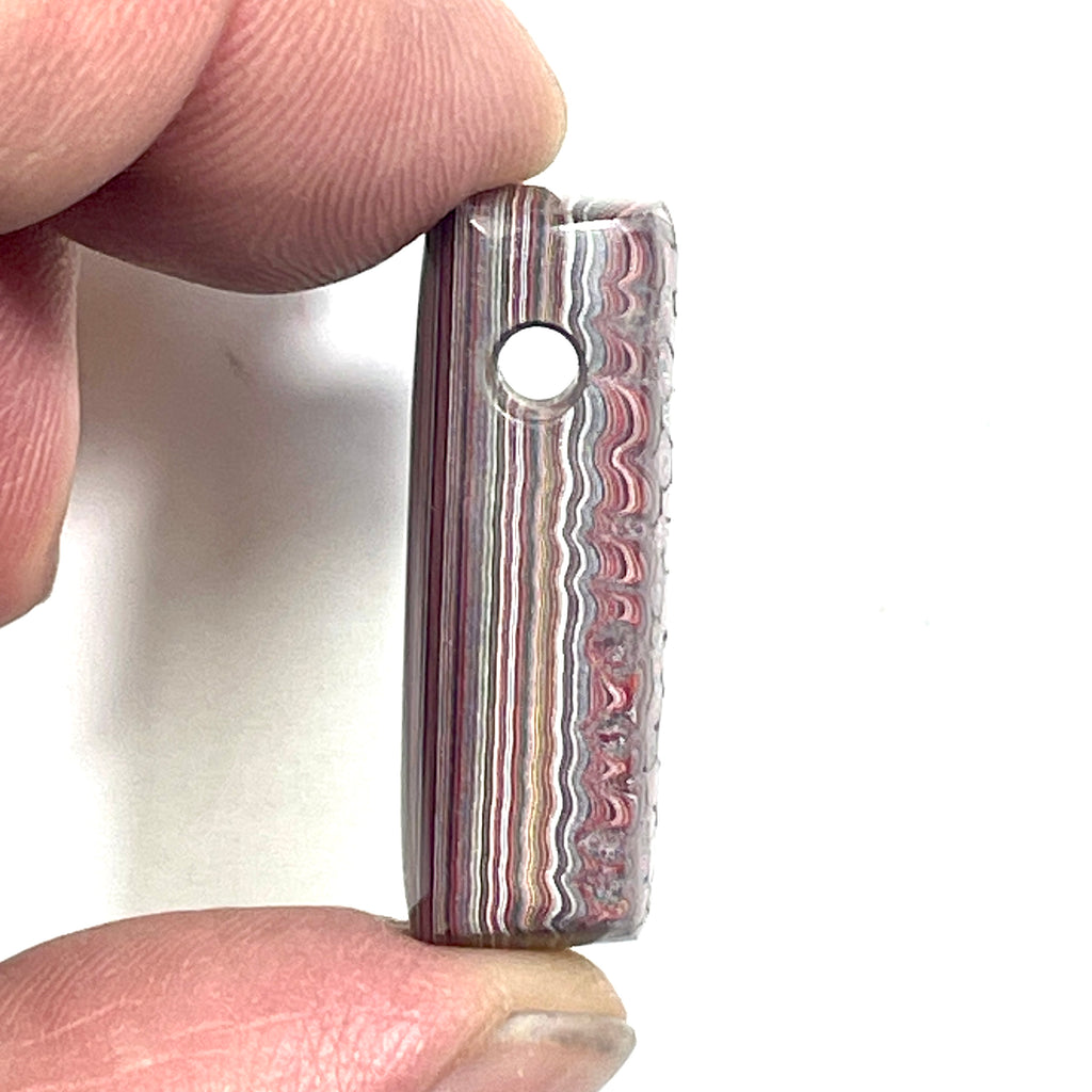 DVH Corvette Dragonscale Fordite Bead Pendant Bowling Green Ass 31x14x10mm (6783)