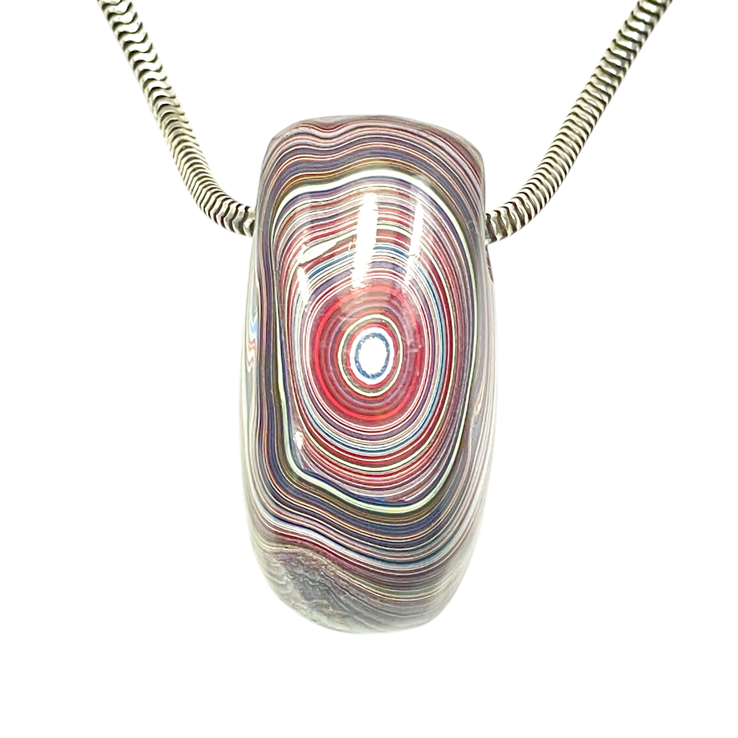 DVH Corvette Fordite Teardrop Bead Pendant Bowling Green Ass 28x19x14mm (6784)