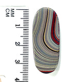 DVH Corvette Fordite Cabochon Recycled Car Paint Cab 35x15x7mm (5944)