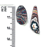 DVH 2 Corvette Fordite Cabochons Recycled Car Paint Cab 17x10x4mm+ (5946)