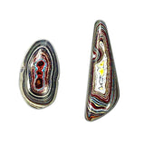 DVH 2 Corvette Fordite Cabochons Recycled Car Paint Cab 17x10x4mm+ (5946)