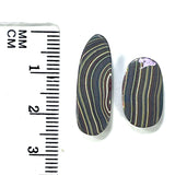 DVH 2 Corvette Fordite Cabochons Recycled Car Paint Cab 17x10x4mm+ (5947)