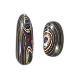 DVH 2 Corvette Fordite Cabochons Recycled Car Paint Cab 17x10x4mm+ (5947)