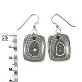 DVH Genuine Corvette Fordite Earrings Sterling French Wires 24x19x5mm (6019)