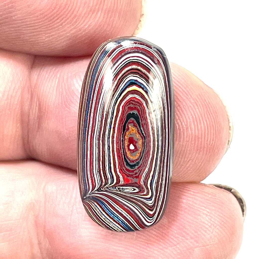 DVH Corvette Fordite Cabochon Recycled Car Paint Cab 26x13x4mm (6025)