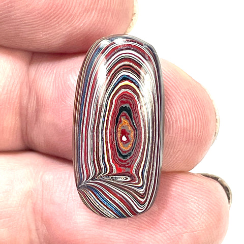 DVH Corvette Fordite Cabochon Recycled Car Paint Cab 26x13x4mm (6025)