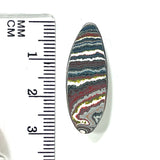 DVH Corvette Fordite Cabochon Recycled Car Paint Cab 29x11x4mm (6026)
