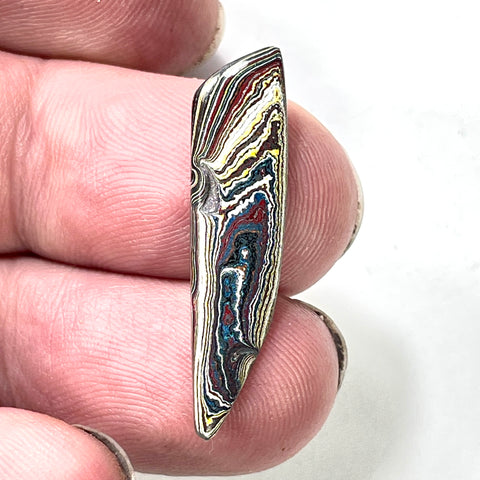 DVH Corvette Fordite Cabochon Recycled Car Paint Cab 32x7x3mm (6028)