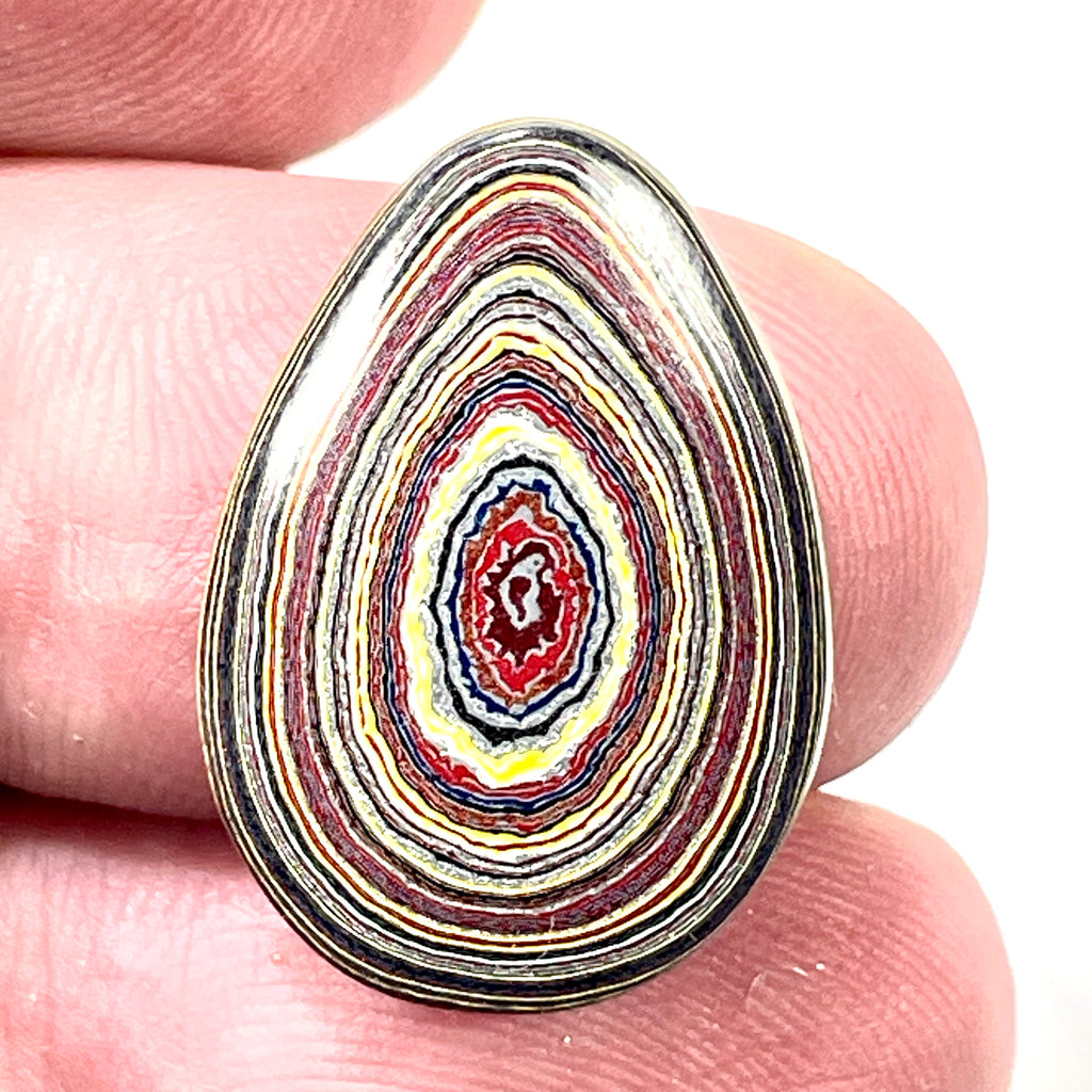 DVH Corvette Fordite Cabochon Recycled Car Paint Cab 24x17x3mm (6029)