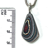 DVH Corvette Fordite Pendant Recycled Car Paint Sterling Bail 26x16x5mm (6042)