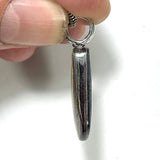 DVH Corvette Fordite Pendant Recycled Car Paint Sterling Bail 26x16x5mm (6042)