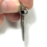 DVH Corvette Fordite Heart Pendant Recycled Car Paint Sterling Bail 35x25x5mm (6043)