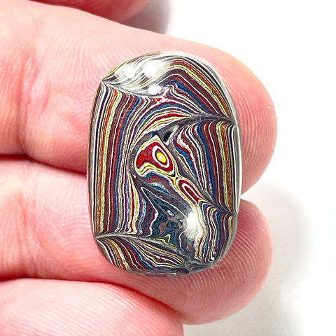 DVH Corvette Fordite Cabochon Recycled Car Paint Cab 24x17x5mm (6051)